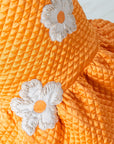 Orange Quilted Silk Dress for Girls – Perfect for Parties and Special Occasions - Swati Golyan