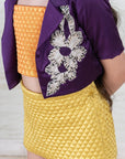 Quilted Silk Outfit Set for Girls - Swati Golyan