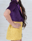 Quilted Silk Outfit Set for Girls - Swati Golyan