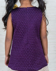 Purple Quilted Silk Dress with Bow for Girls party dressing - Swati Golyan