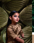 Quilted Look Gold Dress - Swati Golyan