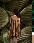 3 Flowers Balloon Gold Dress - Swati Golyan
