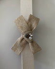 Crystal Pearl Gold Bow OffWhite Head Band - Swati Golyan