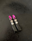Crystal Pearl Gunmetal Slide Pins - Swati Golyan