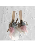 Tulle Roses Crystals Slide Pins - Swati Golyan