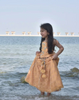 Hand Embroidered with Gota Spaghetti Top and Tasseled Lehenga Set - Swati Golyan