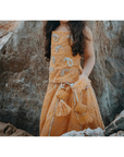 Hand Embroidered with Gota Spaghetti Top and Tasseled Lehenga Set - Swati Golyan