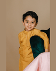Boys Hand Embroidered Silk Kurta Set - Swati Golyan