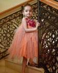Crochet Flowers Ruffled Dress - Swati Golyan