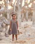 Hand Embroidered with Silk Organza Back Bow-tie Dress - Swati Golyan