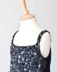 Hand Embroidered Feathery Tiered Full-length Dress - Swati Golyan