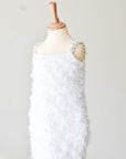 Feather Pearly Strap Short Dress - Swati Golyan