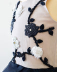 Hand Embroidered Bodice With Hand Pleated Skirt - Swati Golyan
