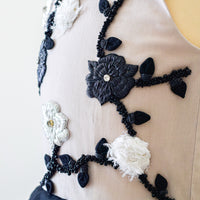 Hand Embroidered Bodice With Hand Pleated Skirt