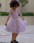 Hand Beaded With Asymmetrical Frills Dress - Swati Golyan