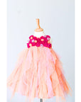 Crochet Flowers Ruffled Dress - Swati Golyan