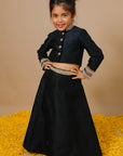 Girl's Full Sleeves Top Winter Lehenga Set - Swati Golyan