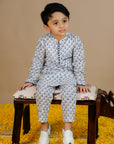 Hand Block Printed Co-ord Kurta Set for boys - Swati Golyan