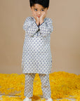 Hand Block Printed Co-ord Kurta Set for boys - Swati Golyan