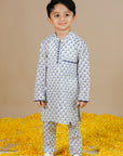 Hand Block Printed Co-ord Kurta Set for boys - Swati Golyan