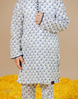 Hand Block Printed Co-ord Kurta Set for boys - Swati Golyan