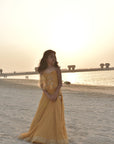 Hand Embroidered Spaghetti Top and Tasseled Lehenga Set - Swati Golyan