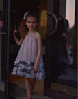 Tie Dyed Silk Chiffon Frills Dress - Swati Golyan