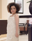 Feather Pearly Strap Short Dress - Swati Golyan