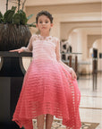 Frilled Asymmetrical Ombre Dress - Swati Golyan