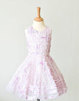 Hand Beaded With Asymmetrical Frills Dress - Swati Golyan