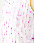 Hand Beaded With Asymmetrical Frills Dress - Swati Golyan