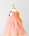 Crochet Flowers Ruffled Dress - Swati Golyan