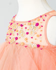 Hand Embroidered Ruffled Dress - Swati Golyan