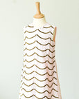 Scallop Hem Hand Embroidered Raw Silk Dress - Swati Golyan