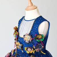 Hand Embroidered Boned Skirt Dress