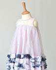 Tie Dyed Silk Chiffon Frills Dress - Swati Golyan