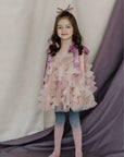 Shoulder Tie-ups Cone Shaped Pink Dress - Swati Golyan