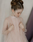 3 Pc. Set: Frilled A-line Dress With Ruffled Over Garment - Swati Golyan