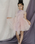 Hand Embroidered Ruffled And Frilled Dress - Swati Golyan