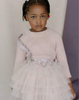 Hand Enhanced 3d Flowers Pinafore Tutu - Swati Golyan