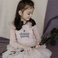 “Drama Queen” Embroidered And Hand Enhanced Pinafore Tutu