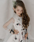 Hand Embroidered Floral Full Circle Dress - Swati Golyan