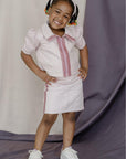 Hand Quilted Top And Skirt Set - Swati Golyan