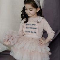“Boss Baby” Embroidered And Hand Enhanced Pinafore Tutu