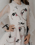 Hand Embroidered Floral Full Circle Dress - Swati Golyan
