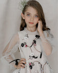 Hand Embroidered Floral Full Circle Dress - Swati Golyan