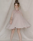 Hand Embroidered Feathery Roses Dress - Swati Golyan