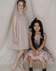 Hand Embroidered Feathery Roses Dress - Swati Golyan