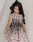 Hand Embroidered Bow- Tie Detail Dress - Swati Golyan