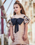 Hand Embroidered A-Line Ruched Dress - Swati Golyan